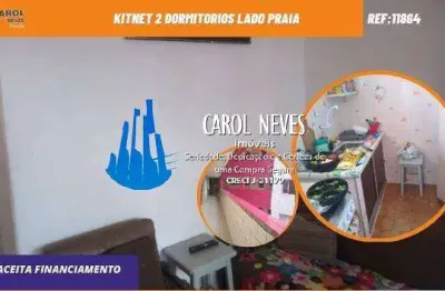 Kitnet 2 dormitorios lado praia financiamento bancario praia grande