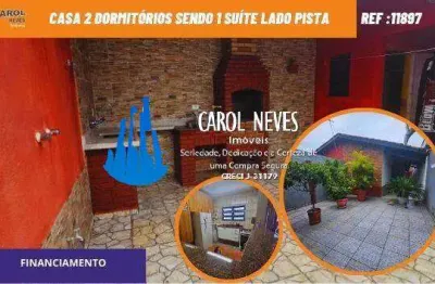 Casa 2 dormitorios suite lado pista financiamento mongagua