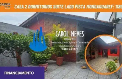 Casa 2 dormitorios suite lado pista financiamento mongagua