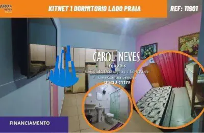 Kitnet 1 dormitorio lado praia financiamento bancario praia grande