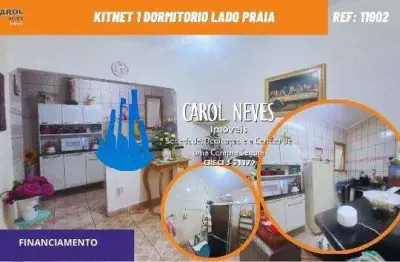 Kitnet 1 dormitorio lado praia financiamento bancario praia grande