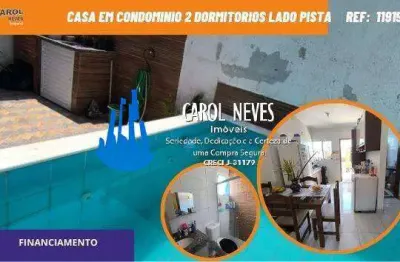 Casa condominio fechado 2 dormitorios lado praia financiamento itanhaem