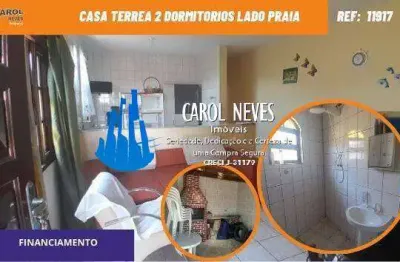 Casa terrea 2 dormitorios lado praia financiamento bancario mongagua
