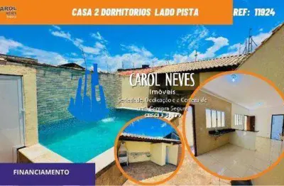 Casa 2 dormitorios suite piscina financiamento lado praia  itanhaem