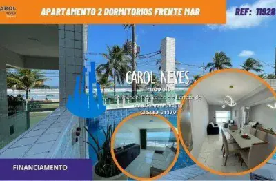Apartamento 2 dormitorios frente mar financiamento bancario mongagua