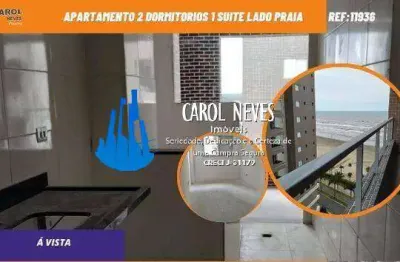Apartamento 2 dormitorios 1 suite lado praia a vista praia grande
