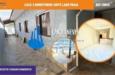 Casa 3 dormitorios suite lado praia financiamento mongagua