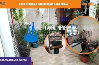 Casa terrea 2 dormitorios lado praia parcelamento direto itanhaem