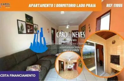 Apartamento 1 dormitorio suite lado praia financiamento mongagua