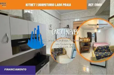 Kitnet 1 dormitorio lado praia financiamento bancario praia grande