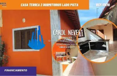 Casa terrea 2 dormitorios lado pista financiamento bancario itanhaem