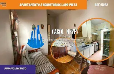 Apartamento 2 dormitorios suite lado praia financiamento mongagua