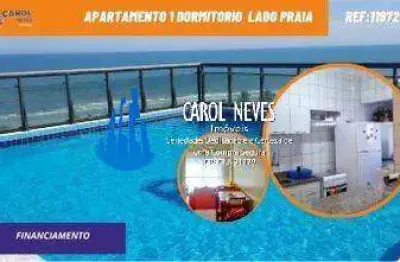 Apartamento 1 dormitorio lado praia financiamento mongagua