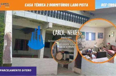 Casa terrea 2 dormitorios parcelamento direto lado pista mongagua