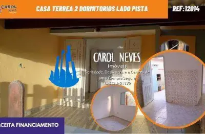 Casa terrea 2 dormitorios edicula lado pista financimento bancario itanhaem