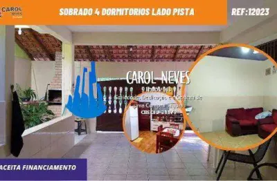 Sobrado 4 dormitorios lado pista financiamento bancario itanhaem ivoty