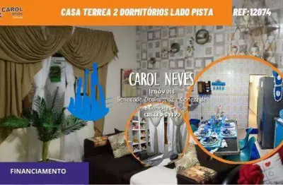 Casa terrea 2 dormitorios lado pista parcelamento direto itanhaem