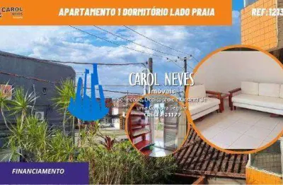 Apartamento 1 dormitorio lado praia financiamento praia grande