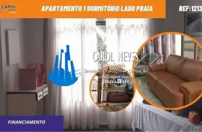 Apartamento 1 dormitorio lado praia financiamento sao vicente