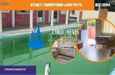 Kitnet 1 dormitorio lado pista financiamento itanhaem