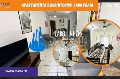 Apartamento 2 dormitorios suite lado praia financiamento praia grande