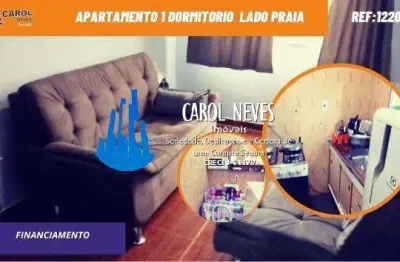 Apartamento 1 dormitorio lado praia financiamento mongagua