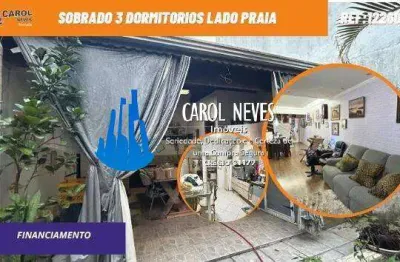 Sobrado 3 dormitorios suites lado praia financiamento praia grande