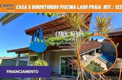 Casa 5 dormitorios edicula piscina financiamento bancario itanhaem
