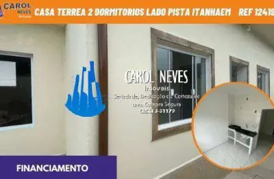 Casa 2 dormitorios 1 suite piscina lado pista financiamento itanhaem