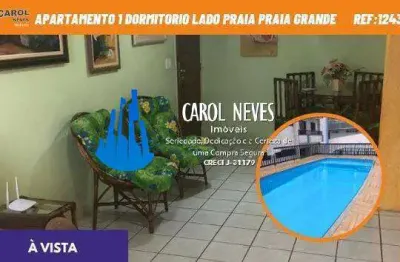 Apartamento 1 dormitorio piscina lado praia venda praia grande
