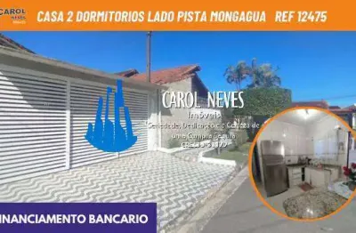 Casa 2 dormitorios lado pista financiamento bancario mongagua