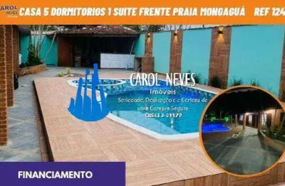 Casa 4 dormitorios piscina 1 suite lado praia financiamento mongagua