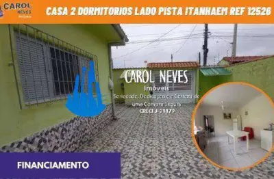 Casa  2 dormitorios piscina lado praia financiamento itanhaem