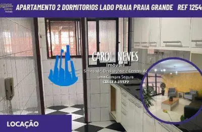 Apartamento 2 dormitorios 1 suite lado praia locacao praia grande