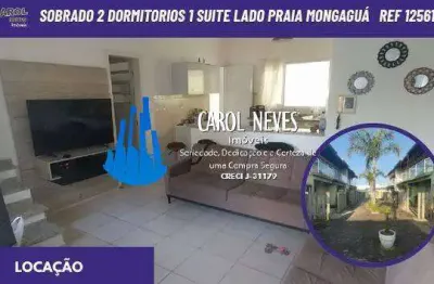 Sobrado 2 dormitorios 1 suite churrasqueira lado pista locacao mongagua