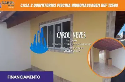 Casa 2 dormitorios piscina lado pista financiamento bancario itanhaem