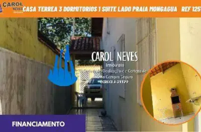 Casa 3 dormitorios 1 suite churrasqueira lado praia financiamento mongagua
