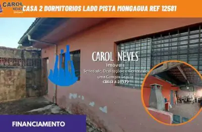 Casa 2 dormitorios lado pista financiamento bancario mongagua