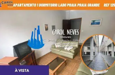 Apartamento 1 dormitorio mobiliado lado praia a vista praia grande