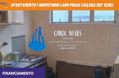 Apartamento 1 dormitorio lado praia caiçara financiamento praia grande
