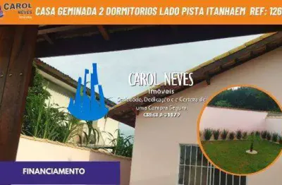 Casa terrea 2 dormitorios 1 suite lao pista financiamento itanhaem