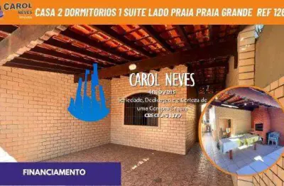 Casa 2 dormitorios 1 suite lado praia financiamento mongaguá