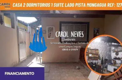 Casa 2 dormitorios 1 suite lado pista repasse de financiamento mongagua