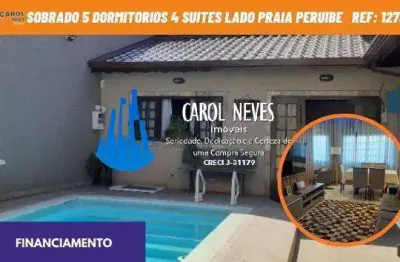 Sobrado 5 dormitorios 4 suites lado praia financiamento peruibe
