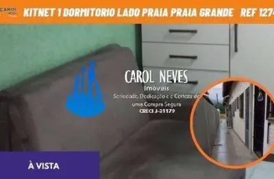 Kitnet 1 dormitorio lado praia a vista praia grande oportunidade