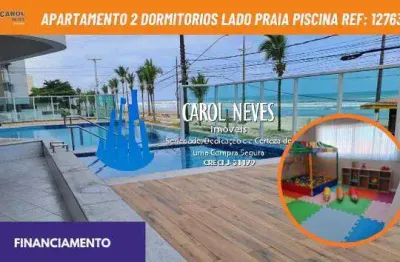 Apartamento 2 dormitorios lado praia piscina financiamento mongagua