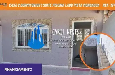 Casa 2 dormitorios 1 suite lado praia financiamento praia grande