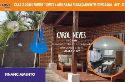 Casa 3 dormitorios 1 suite lado praia financiamento mongagua