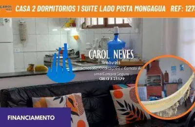 Casa 2 dormitorios 1 suite lado pista financiamento mongagua