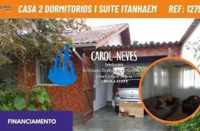 Casa 2 dormitorios 1 suite lado pista financiamento itanhaem